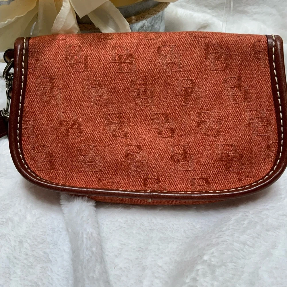 Dooney & Bourke Rust Clutch with Wristlet - Picture 4 of 5